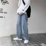 Xituodai Men&#39;s Jeans Fashion Loose Straight New Casual Wide Leg Pants Mans Streetwear Korean Hip Hop Trousers Male