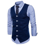 Xituodai Mens Slim Fit Single Breasted Suit Vest 2022 Brand New Formal Dress Business Wedding Vest Waistcoat Men Solid Color Gilet Homme