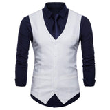 Xituodai Mens Slim Fit Single Breasted Suit Vest 2022 Brand New Formal Dress Business Wedding Vest Waistcoat Men Solid Color Gilet Homme