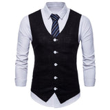 Xituodai Mens Slim Fit Single Breasted Suit Vest 2022 Brand New Formal Dress Business Wedding Vest Waistcoat Men Solid Color Gilet Homme