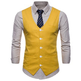 Xituodai Mens Slim Fit Single Breasted Suit Vest 2022 Brand New Formal Dress Business Wedding Vest Waistcoat Men Solid Color Gilet Homme