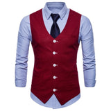 Xituodai Mens Slim Fit Single Breasted Suit Vest 2022 Brand New Formal Dress Business Wedding Vest Waistcoat Men Solid Color Gilet Homme