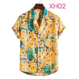 Xituodai Floral Hawaiian Aloha Shirt Men 2022 Summer Short Sleeve Quick Dry Beach Wear Casual Button Down Vacation Clothing Chemise Homme