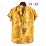 Xituodai Floral Hawaiian Aloha Shirt Men 2022 Summer Short Sleeve Quick Dry Beach Wear Casual Button Down Vacation Clothing Chemise Homme