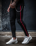 Xituodai Men&#39;s Skinny ripped jeans men Pants Pencil Biker Side Striped Jeans Destroyed Hole Hip Hop Slim Fit Man Stretchy Jean Print