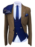 Xituodai 2022 New Fashion Suit For Man Gray Blazer Navy Blue Vest And Pants For Bride Groom Best Man Tuxedo Costume Size