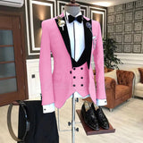 Xituodai 2022 Formal Business Men Suit 3 Pieces Male Jacket Custom Fashion Groom Wedding Suit Tuxedo Black Velvet Lapel Blazer Vest Pants