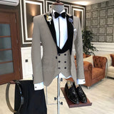 Xituodai 2022 Formal Business Men Suit 3 Pieces Male Jacket Custom Fashion Groom Wedding Suit Tuxedo Black Velvet Lapel Blazer Vest Pants