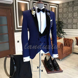 Xituodai 2022 Formal Business Men Suit 3 Pieces Male Jacket Custom Fashion Groom Wedding Suit Tuxedo Black Velvet Lapel Blazer Vest Pants