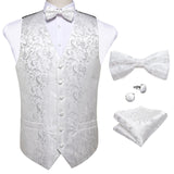 Xituodai Vests For Men Slim Fit Mens Wedding Suit Vest Casual Sleeveless Formal Business Male Waistcoat Hanky Necktie Bow Tie Set DiBanGu