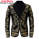 Xituodai Luxury African Embroidery Cardigan Blazer Jacket Men Shawl Lapel Slim Fit Striped Suit Jacktes Male Party Prom Wedding Costumes