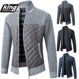 Xituodai 2022 Autumn Winter New Men&#39;s Jacket Slim Fit Stand Collar Zipper Jacket Men Solid Cotton Thick Warm Jacket Men Sweater