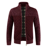 Xituodai 2022 Autumn Winter New Men&#39;s Jacket Slim Fit Stand Collar Zipper Jacket Men Solid Cotton Thick Warm Jacket Men Sweater