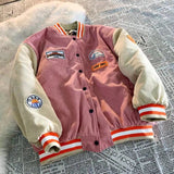 Xituodai Autumn Winter 2021 Men&#39;s Baseball Jackets Embroidered American Letters Thick Corduroy Coat Male Harajuku Retro Uniform