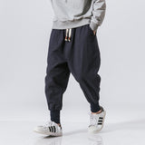 Xituodai 2022 Men Cotton Linen Jogger Trousers Streetwear Casual Man Harem Pants Solid Color Cargo Pants Oversized Men&#39;s Clothing