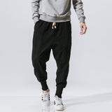 Xituodai 2022 Men Cotton Linen Jogger Trousers Streetwear Casual Man Harem Pants Solid Color Cargo Pants Oversized Men&#39;s Clothing