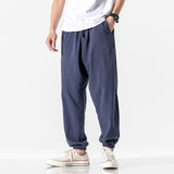 Xituodai 2022 Men Cotton Linen Jogger Trousers Streetwear Casual Man Harem Pants Solid Color Cargo Pants Oversized Men&#39;s Clothing