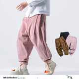 Xituodai Men&#39;s Corduroy Harem Pants 2022 Fashion Spring Oversize Man Jogger Pants Mens Solid Black Sweatpants Men TechwearTrousers