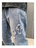 Xituodai Men Streetwear baggy jeans trousers Cross hip hop Mens Loose Jeans Pants Women oversized Boyfriend Jeans Denim Jeans