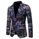 Xituodai 4 Color Men&#39;s Fashion Suit Party Coat Casual Slim Fit Blazer One Buttons Suit 3D Floral Print Painting Blazers Jacket Men 2022