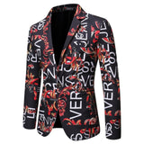 Xituodai 4 Color Men&#39;s Fashion Suit Party Coat Casual Slim Fit Blazer One Buttons Suit 3D Floral Print Painting Blazers Jacket Men 2022