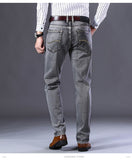 Xituodai 2022 Spring Summer  Men&#39;s Classic Grey Jeans Elastic Men&#39;s Stretch-fit Thin Jeans Business Casual Classic Style