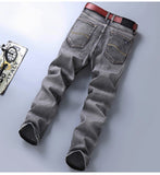 Xituodai 2022 Spring Summer  Men&#39;s Classic Grey Jeans Elastic Men&#39;s Stretch-fit Thin Jeans Business Casual Classic Style
