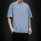 Xituodai New Summer Men&#39;s T Shirt 2022 Fashion Solid T Shirt Mens Oversized Hip Hop Short Sleeve Casual Cotton Mens Streetwear Top Tees