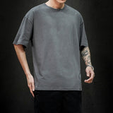 Xituodai New Summer Men&#39;s T Shirt 2022 Fashion Solid T Shirt Mens Oversized Hip Hop Short Sleeve Casual Cotton Mens Streetwear Top Tees