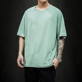 Xituodai New Summer Men&#39;s T Shirt 2022 Fashion Solid T Shirt Mens Oversized Hip Hop Short Sleeve Casual Cotton Mens Streetwear Top Tees