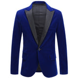 Xituodai Men&#39;s Fashion Trend Velvet Groom Tuxedo Slim Fit Wedding Party Dress Business Casual Suit Jacket Banquet Single Blazers Coat