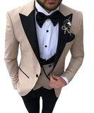 Xituodai Mens&#39;s 3 Pieces Suits for Men Custom Made Terno Slim Groom Custom  Wedding Men Suit Masculino (Jacket+Pant+Vest+Tiebow)