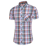 Xituodai New Fashion Plaid Shirt Men Summer Casual Short Sleeve Shirts Mens Plus Size Beach Hawaiian Tops Blouse Male 5XL 6XL 7XL