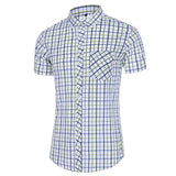 Xituodai New Fashion Plaid Shirt Men Summer Casual Short Sleeve Shirts Mens Plus Size Beach Hawaiian Tops Blouse Male 5XL 6XL 7XL