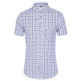 Xituodai New Fashion Plaid Shirt Men Summer Casual Short Sleeve Shirts Mens Plus Size Beach Hawaiian Tops Blouse Male 5XL 6XL 7XL