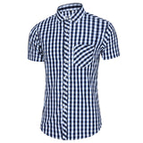 Xituodai New Fashion Plaid Shirt Men Summer Casual Short Sleeve Shirts Mens Plus Size Beach Hawaiian Tops Blouse Male 5XL 6XL 7XL