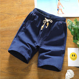 Xituodai Summer Solid Cotton Shorts Men 2022 New Fashion Loose Comfortable and Breathable Mens Shorts Drawstring Waist Bermuda Shorts Men