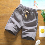 Xituodai Summer Solid Cotton Shorts Men 2022 New Fashion Loose Comfortable and Breathable Mens Shorts Drawstring Waist Bermuda Shorts Men