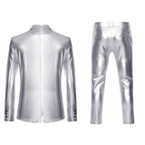 Xituodai Men&#39;s Shiny Gold 2 Pieces Suits (Blazer+Pants) Terno Masculino Fashion Party DJ Club Dress Tuxedo Suit Men Stage Singer Clothes
