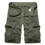 Xituodai 2022 Mens Military Cargo Shorts Summer army green Cotton Shorts men Loose Multi-Pocket Shorts Homme Casual Bermuda Trousers 40