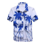 Xituodai 26 Colors Summer Fashion Mens Hawaiian Shirts Short Sleeve Button Coconut Tree Print Casual Beach Aloha Shirt Plus Size 5XL