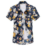 Xituodai 26 Colors Summer Fashion Mens Hawaiian Shirts Short Sleeve Button Coconut Tree Print Casual Beach Aloha Shirt Plus Size 5XL