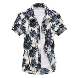 Xituodai 26 Colors Summer Fashion Mens Hawaiian Shirts Short Sleeve Button Coconut Tree Print Casual Beach Aloha Shirt Plus Size 5XL