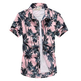 Xituodai 26 Colors Summer Fashion Mens Hawaiian Shirts Short Sleeve Button Coconut Tree Print Casual Beach Aloha Shirt Plus Size 5XL