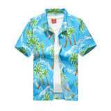 Xituodai 26 Colors Summer Fashion Mens Hawaiian Shirts Short Sleeve Button Coconut Tree Print Casual Beach Aloha Shirt Plus Size 5XL