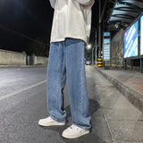 Xituodai Men&#39;s jeans Neutral Wide Leg Denim Trousers Loose Straight Men Jeans asthetic Man Jeans Pants for boy Casual Baggy hip hop 2022