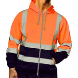 Xituodai Men Workwear High Visibility Work Jacket Coat Mens Reflective Safety Sweatshirt Hooded Coat Wrok Clothing Winter Jackets