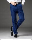 Xituodai autumn winter brand classic pocket straight loose high waist jeans business casual men&#39;s stretch jeans trousers