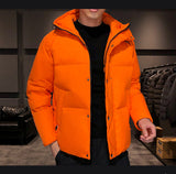 Xituodai Men&#39;s Coat Winter Korean Style Cotton-padded Jacket Youth Warm Solid Color Outwear Slim Fit Men&#39;s Casual Jacket Plus Size