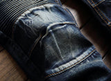 Xituodai 2022 New Men&#39;s Jeans European  American Slim Zipper Leisure Cotton Straight-tube Men&#39;s Washed Trousers Hot Sale